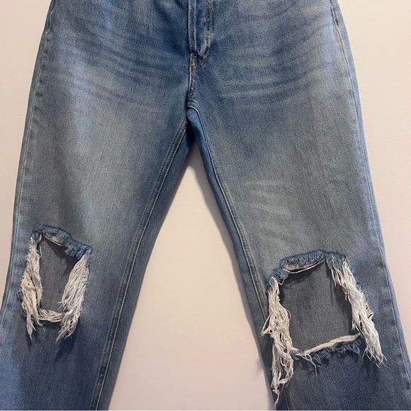 FREE PEOPLE Maggie Mid Rise Straight Leg Jean in Aged to Perfection - Picture 4 of 15